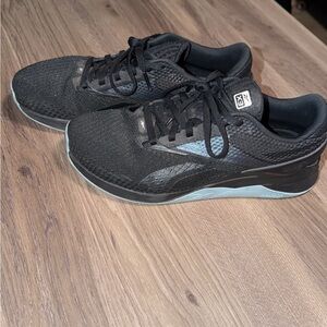 Reebok Black and Gray Nano X3 Athletic Shoes